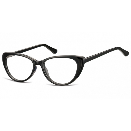 Okulary oprawki korekcyjne Kocie Oczy zerówki Sunoptic CP138 czarne